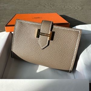 Hermès Béarn leather wallet